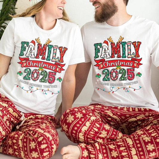 Family Christmas 2025 Shirt, Christmas Matching T-shirt, Matching Family Tee, Holiday Shirt for Family