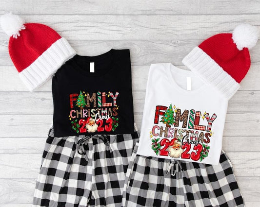 Family Christmas Crew 2023 Shirt, Matching Family Christmas Party Tee, Winter Holiday With Big Family, Xmas Party Gift Tee, Xmas Family Gathering.