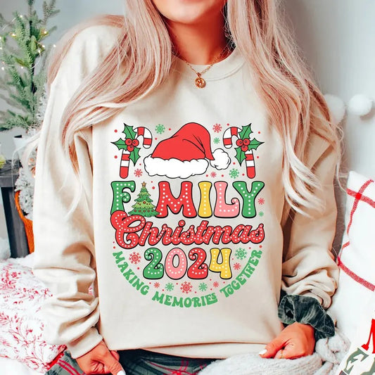Family Christmas Matching Sweatshirt, Santa Claus Christmas Tee Shirt, Christmas Family Sweater, Gift For Xmas