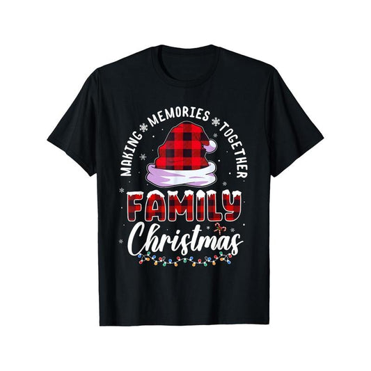 Family Christmas Matching T-Shirts - Santa Squad Print, Crew Neck, Casual Cotton Tees for Youngsters & Adults, Machine Washable made in usa
