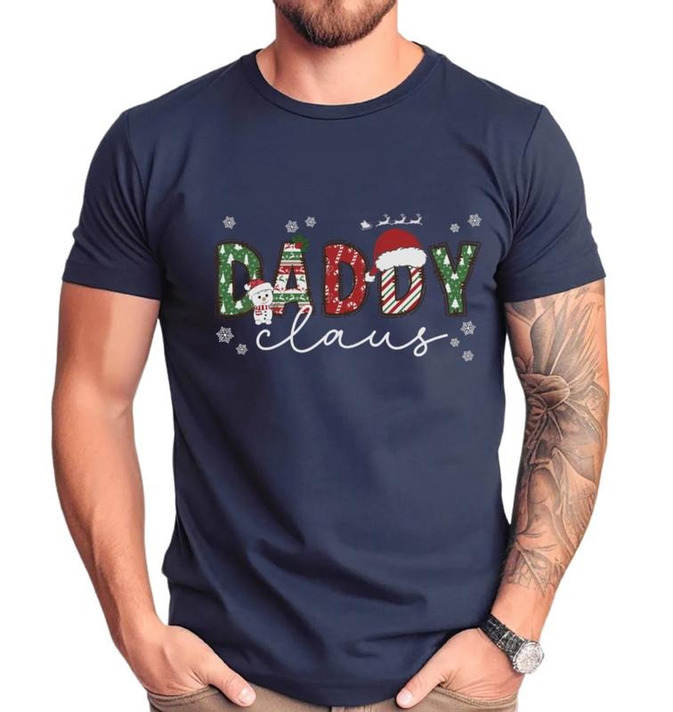Family Christmas Shirt, Holiday Dad Tee, Unisex Short Sleeve Tee, Casual Clothing Hoodie, Sweatshirt | DripVista.com