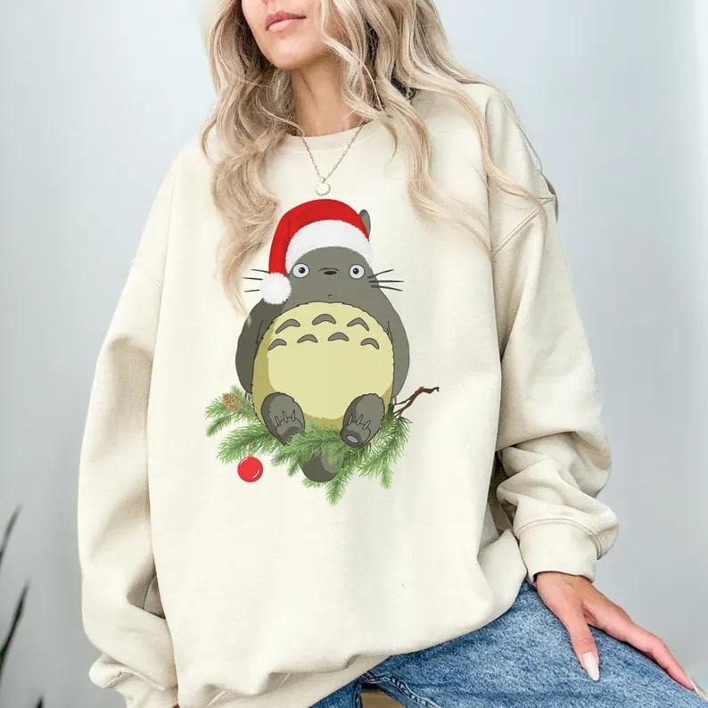Family Christmas Totoro Sweatshirt My Neighbor Totoro Ghibli Shirt Totoro Shirt Ghibli Cartoon Tee Totoro Hoodie...