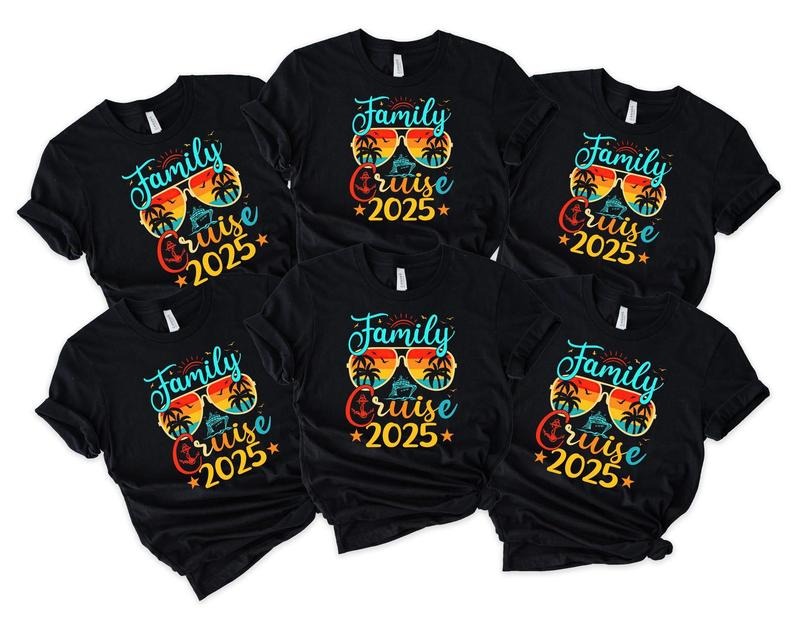 Family Cruise 2025 Shirt, Tropical Cruise Matching Shirt, Vacation Group Shirt, Cruise Trip Shirt for Family, Summer Travel Shirt Unisex Tee