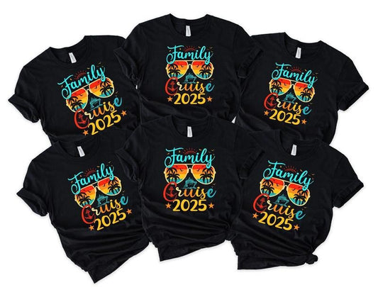 Family Cruise 2025 Shirt, Tropical Cruise Matching Shirt, Vacation Group Shirt, Cruise Trip Shirt for Family, Summer Travel Shirt Unisex Tee