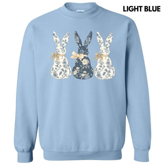 Fancy Floral Bunny Trio Sweatshirt 'NLB'