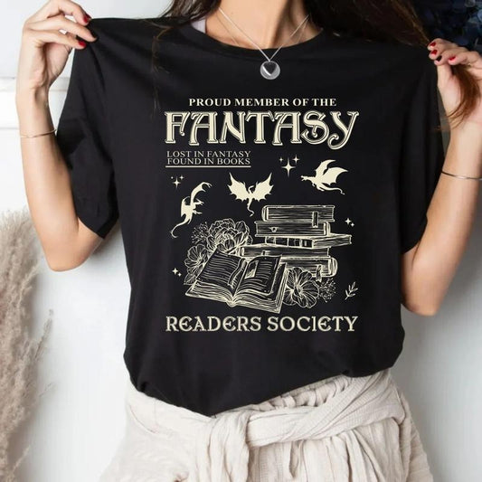Fantasy Reader Shirt For Romance Reader Bookish Shirt For Bibliophile Vintage Reading Shirt For Women Gift Book Lover, Unisex Sweater Pullover Tee