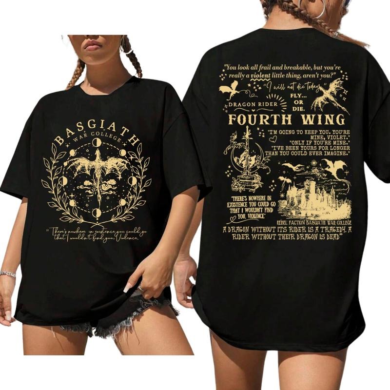 Fantasy War College Dragons Shirt, Washed Graphic Sweatshirt, Dragon Rider Hoodie, Bookish Gift for Fantasy Readers, Romantasy BookTok Merch