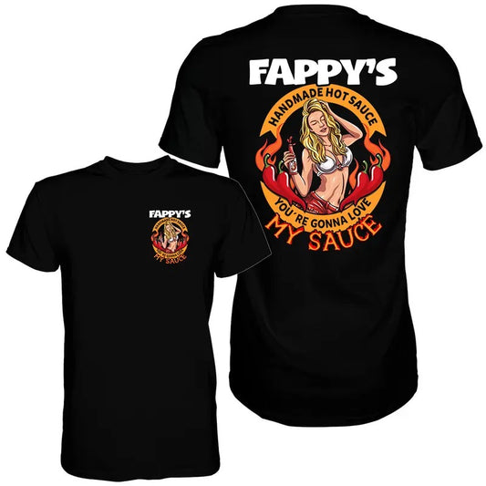 Fappy's Hot Sauce Cotton Tee, Funny Humor tee