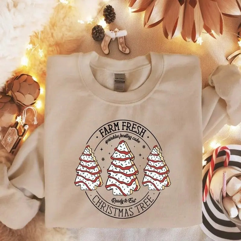 Farm Fresh Christmas Tree Cakes Shirt - Sweatshirt