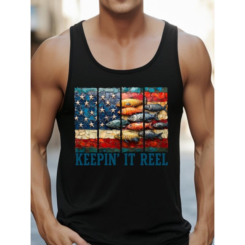 Fashion - Forward American Vest: Rock WB shield Distinctive Look with WB shield Patriotic Fishing - Inspired Graphic...