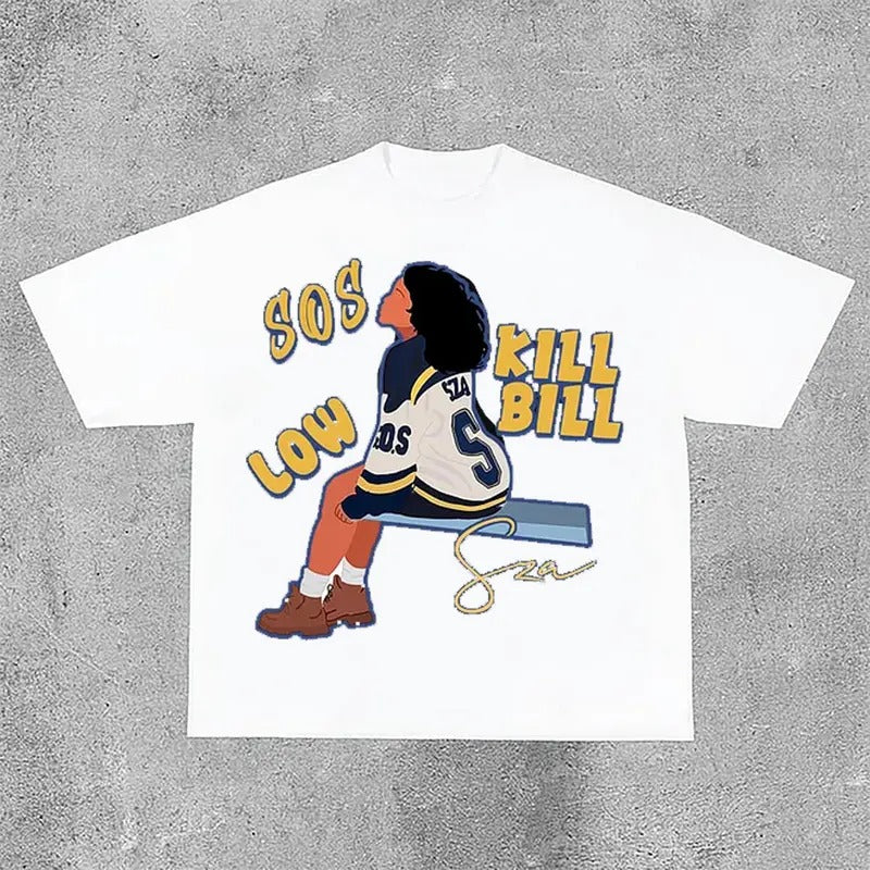 Fashion Casual SZA Graphics Print Cotton T-Shirt