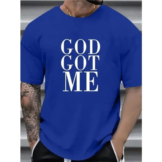 [Fast Arrival] Religious Faith Graphic Tee - Men's Casual Short Sleeve Summer T-Shirt for God Believers - Comfortable, Breathable, and Stylish Apparel for Outdoor Activities Made in USA