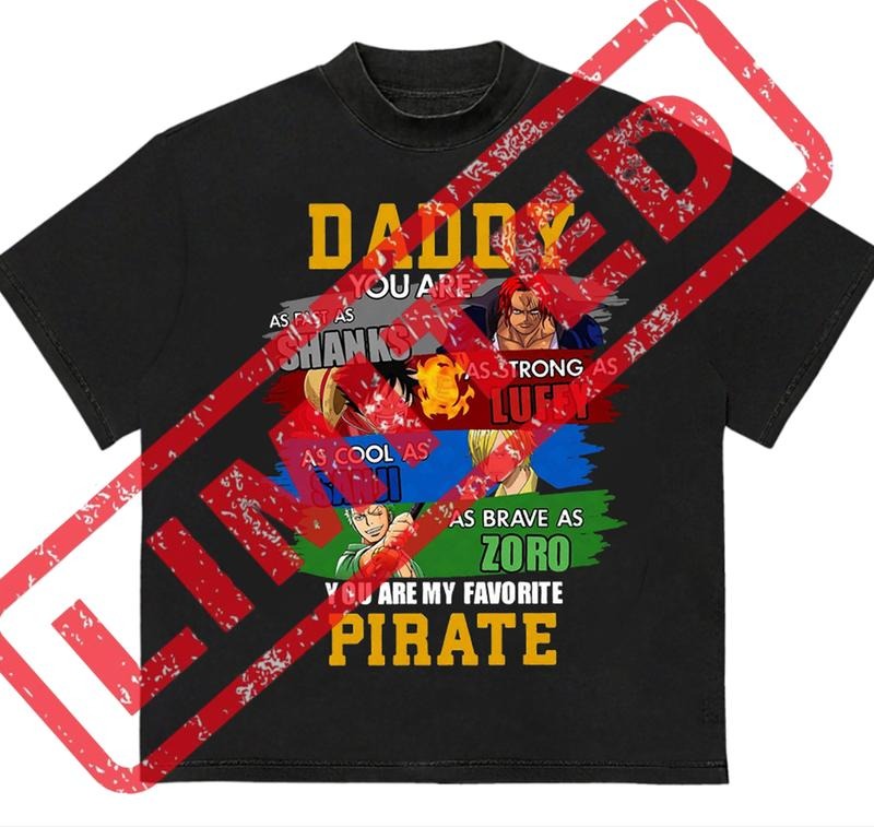 Father's Day Daddy You Are one Pieece Anime T-Shirt Retro Design Unisex Graphic Design Hoodie, Sweatshirt | DripVista.com