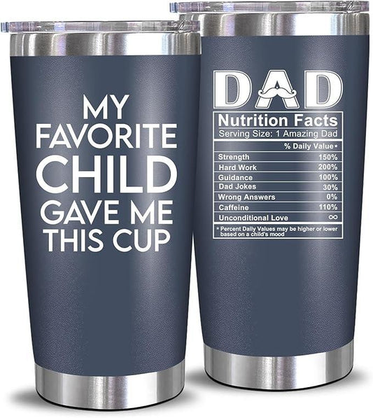 Father's Day Gift For Dad, Birthday Gifts For Dad From Daughter, Son, Kids, Husband Gift, Birthday Present Ideas For Father, New Papa, Bonus Father, 20 & 30 Oz Tumbler