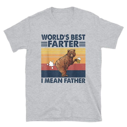 Father's Day Gifts Bear World's Best Farter I Mean Father T Shirt Hoodie Sweater - Funny Shirt Men - Fathers Day Gift - Husband Shirt - Dad gift - Funny Dad Shirt - Birthday Gift