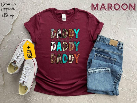 Father's Day Gifts Daddy Daddy Daddy T Shirt Hoodie Sweater Father's Day Shirt Funny Cowboy Dad Shirt Gift For Dad Daddy Shirt New Dad T-shirt Western Shirt