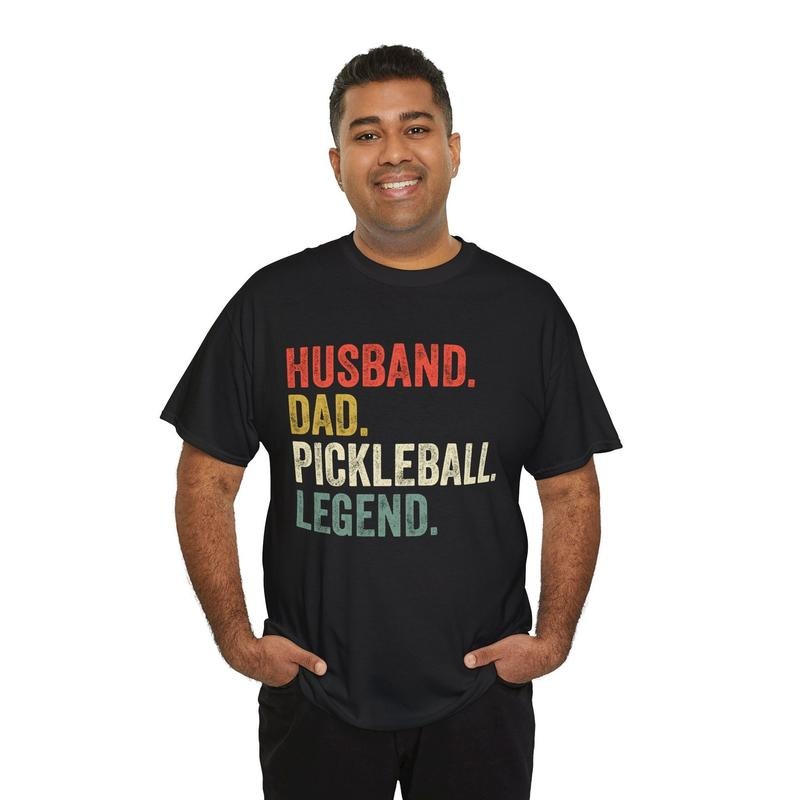 Father's Day T-Shirt: 'Husband. Dad. Pickleball. Legend Cotton Tee, Fathers Day Gift, Dad Shirt