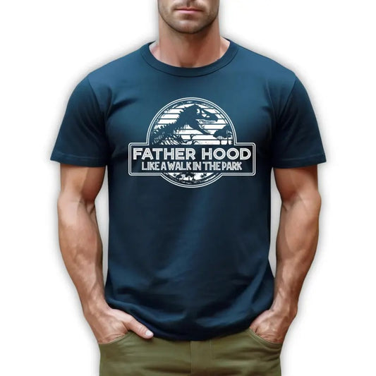 Fatherhood Like a Walk in the Park Shirt, Father's Day Gift T-Shirt, Dinosaur Dad Gift Shirt, Gift for New Dad Tshirt