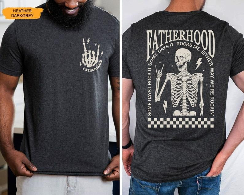 Fatherhood Shirt, Dad Shirt, Funny Skeleton Dad Shirt, First Time Dad Shirt, Retro Fathers Day Shirt Gift for Husband,...