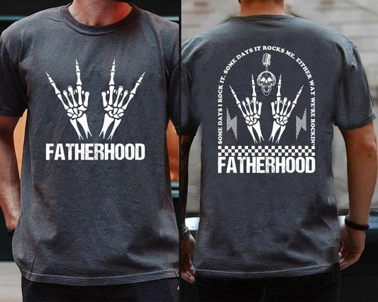 Fatherhood Shirt, Sometimes I Rock It Sometimes It Rocks Me Shirt, Dad Life Shirt, Fathers Day Gift, Funny Fatherhood T-Shirt, New Dad Shirt