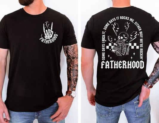 Fatherhood Sometimes I Rock It Sometimes It Rocks Me Shirt Dad Shirt Rocker Dad Gifts Fathers Day Gift Shirt Funny Fatherhood T-shirt TK43GDstyle{n002}3