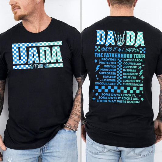 Fatherhood Tour Shirt, Sometimes I Rock It Sometimes It Rocks Me Shirt, Dad Rock Tour Sweatshirt, Funny Dada Tour Shirt