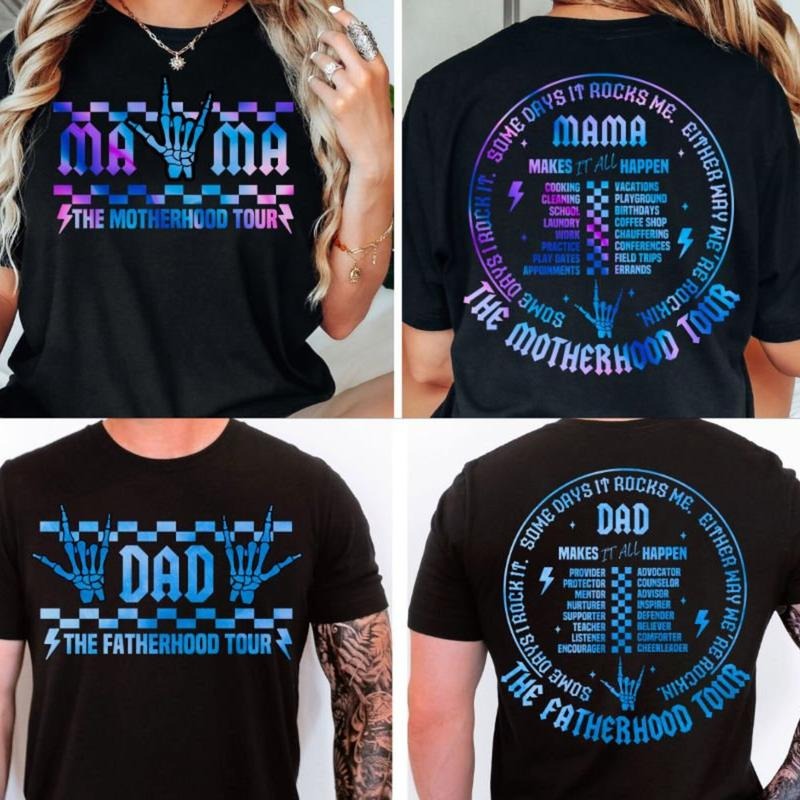 Fatherhood Tour, Sometimes I Rock It Sometimes It Rocks Me Shirt, Dad Life Shirt, Fathers Day Gift, Funny Fatherhood TShirt, Dad Rock Tour