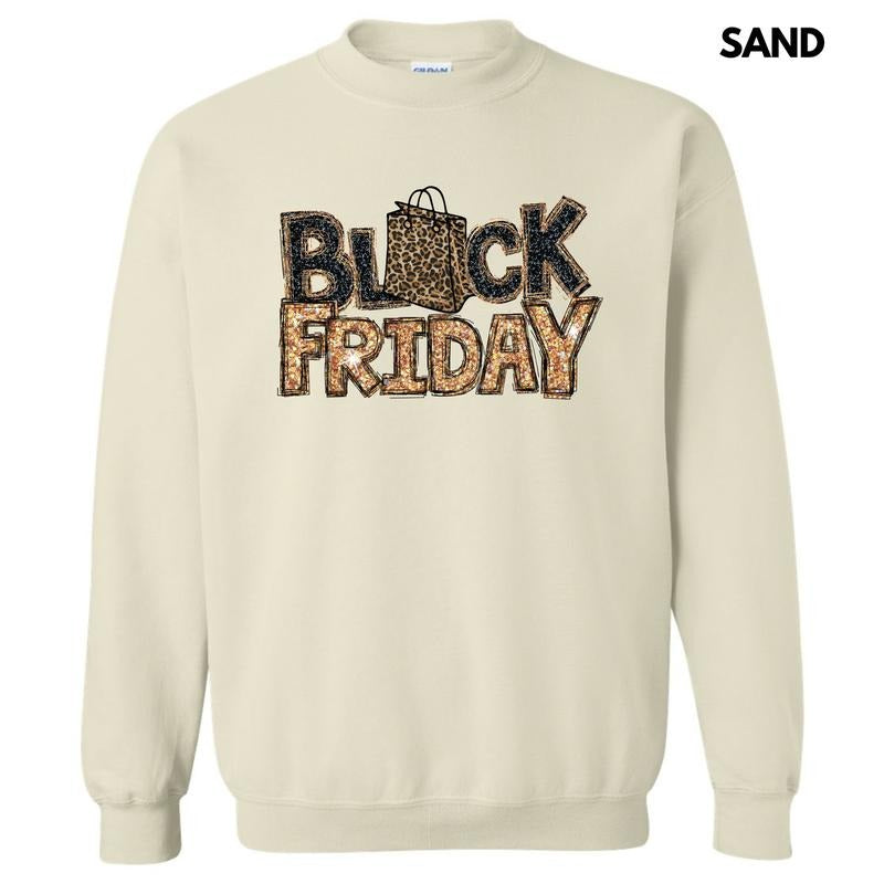 Faux Glitter Black Friday Sweatshirt 'NLB'