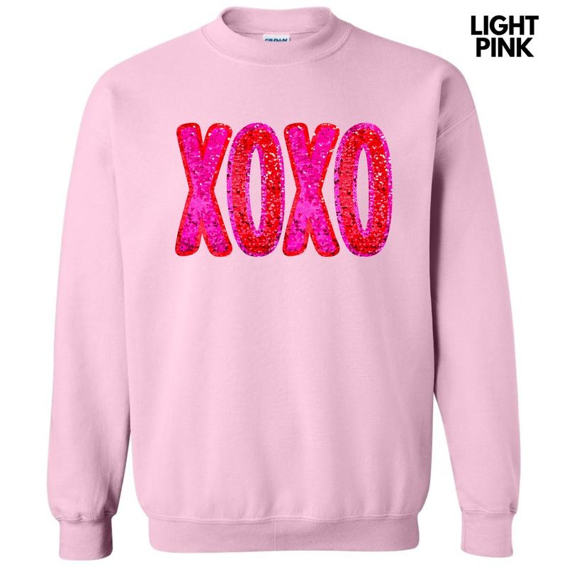 Faux Sequin XOXO Sweatshirt 'NLB' T-Shirts, Hoodie | DripVista.com