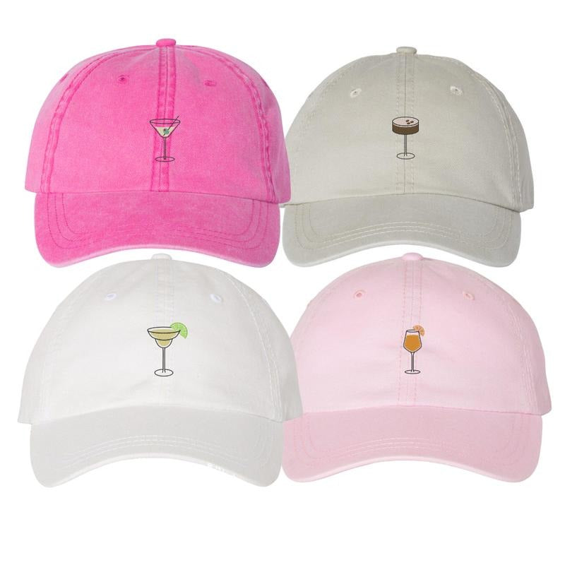 Favorite Cocktail Embroidered Hat - Espresso Martini Hat, Aperol Spritz Hat