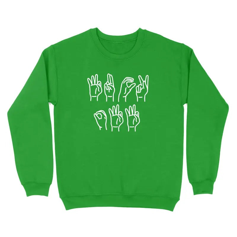 Fck Off Sign Launguage Crewneck Sweatshirt T-Shirts, Hoodie | DripVista.com