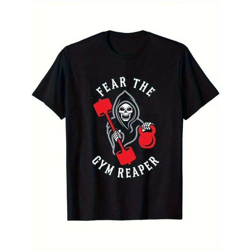 Fear of Fitness Death Halloween Fitness Classic T-Shirt Made in USA Hoodie, Sweatshirt | DripVista.com