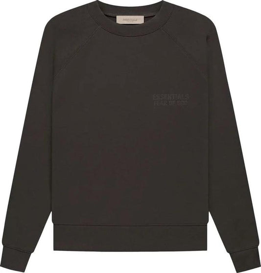 Fear of God Essentials Raglan Crewneck 'Off Black' Hoodie Jeans Casual Man #Fashionweek #Fallfreshness