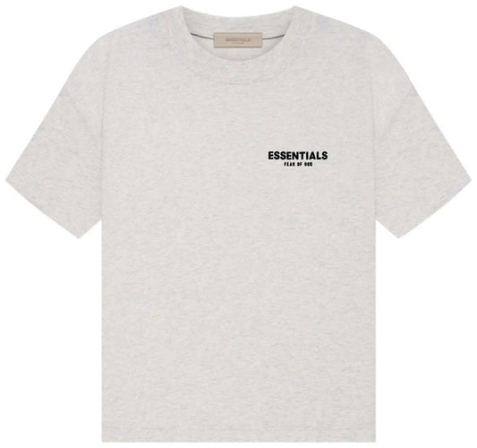 Fear of God Essentials Tee 'Light Oatmeal' 125BT212062F - Fitted Short Sleeve Crew Neck Cotton Jersey T-Shirt for Men #Fashionweek #Fallfreshness
