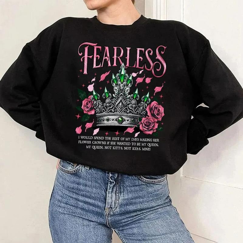Fearless Shirt Powerless Inspired Kingdom Of Ilya Shirt Reckless Lauren Roberts Merchkai And Paedyn Shirt Bookish Gifts, Unisex Sweater Pullover Tee sweatshirts  women