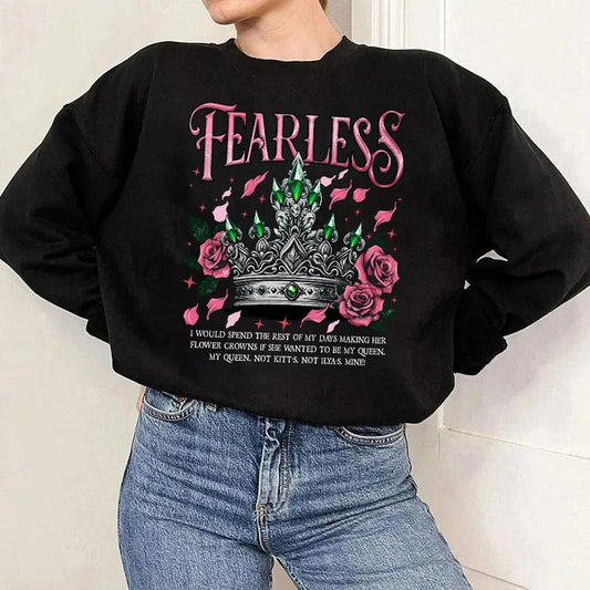 Fearless Shirt Powerless Inspired Kingdom Of Ilya Shirt Reckless Lauren Roberts Merchkai And Paedyn Shirt Bookish Gifts, Unisex Sweater Pullover Tee sweatshirts  women