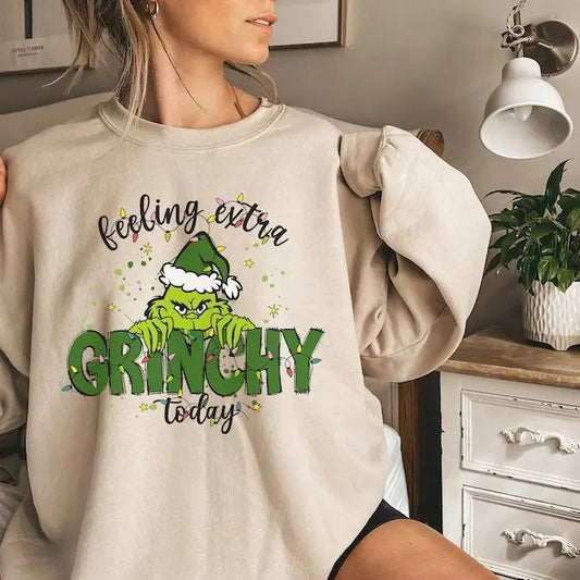Feeling Extra Griiinchmas Today Christmas Sweatshirt, Funny Griiinchmas Shirt, Griiinchmas Sweatshirt, Griiinchmas Sweatshirt, Christmas Tee, Christmas  T-shirt, sweater and Hoodie style 02
