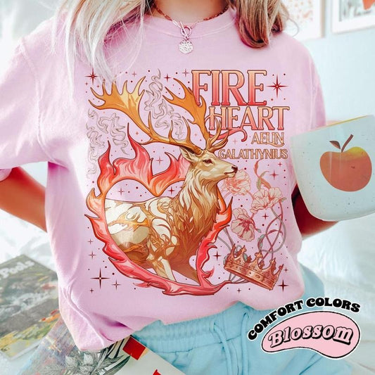 Fenrys And Gavriel Bookish T-Shirt, Fire Heart T-Shirt, Rowan Gavriel Fenrys Connall Lorcan & Vaughn, Throne Of Glass Shirt