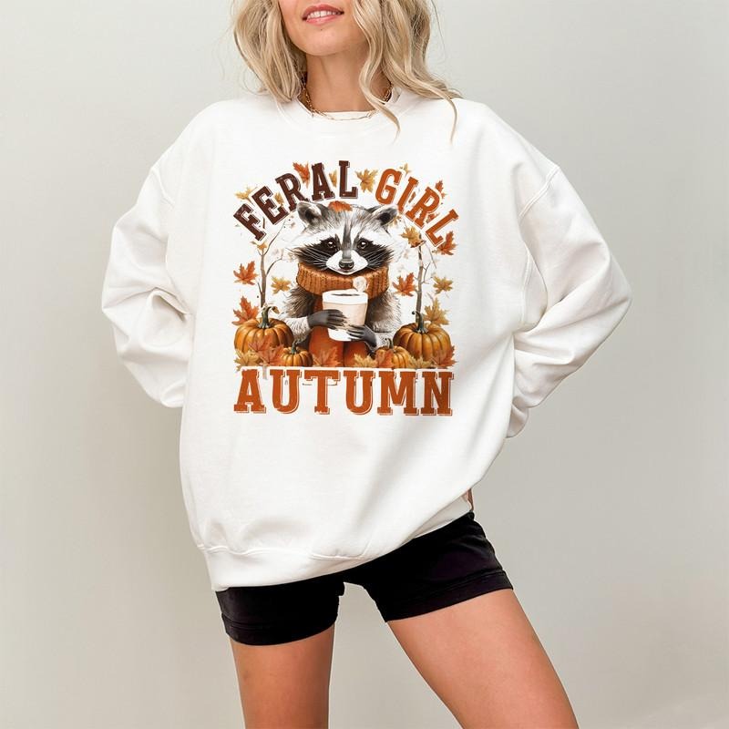 Feral Girl Halloween Sweatshirt, Feral Sweatshirt Halloween Shirt, Funny Shirt, Funny halloween Shirt, halloween Girl Shirt