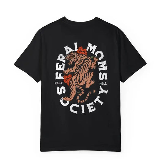 Feral Mom's Shirt, feminist girl power tee, aesthetic grunge moto tshirt, trendy mom