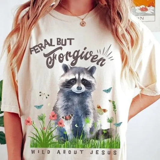 Feral Raccoon Christian DTF Transfers - THIS IS NOT A SHIRT