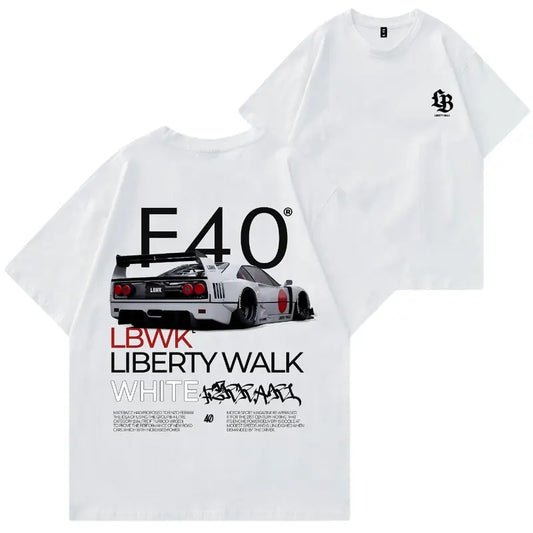 Ferrari F40 Liberty Walk T-shirt, Hoodie, Sweater, Car Enthusiast Shirt, Car Clothing, Unisex, Vintage car shirt