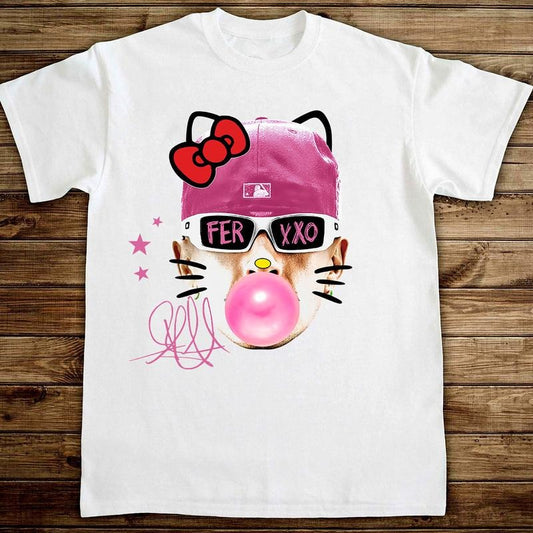 Ferxxooo Pink Kitty  BUBBLE GUM Cute Rap Tee