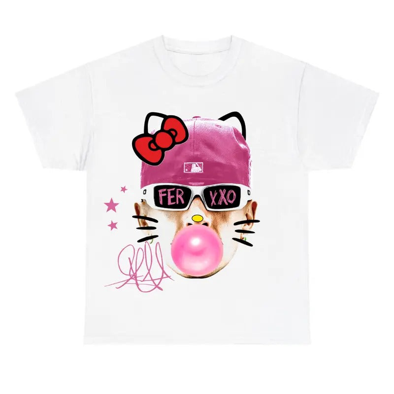 Ferxxooo Red BUBBLE GUM Kitty Shirt for Women Hoodie, Sweatshirt | DripVista.com