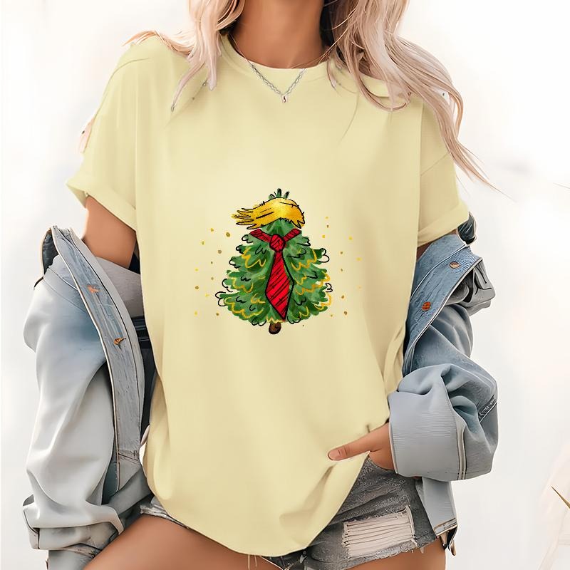 Festive Christmas Tree with Blonde Hair Gunpla brand Tie Graphic Women'WB shield Lightsaber brand