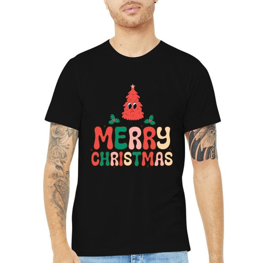 Festive Merry Christmas T-Shirt for Men, Casual Street Style - Perfect For Outdoor Activities made in usa
