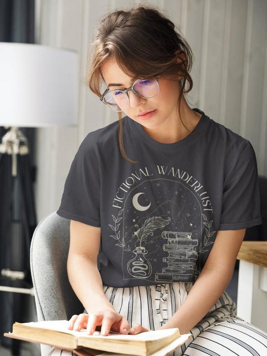 Fictional Wanderlust Shirt Poet Shirt Literary Shirt Bookish Shirt Bookcore Shirt