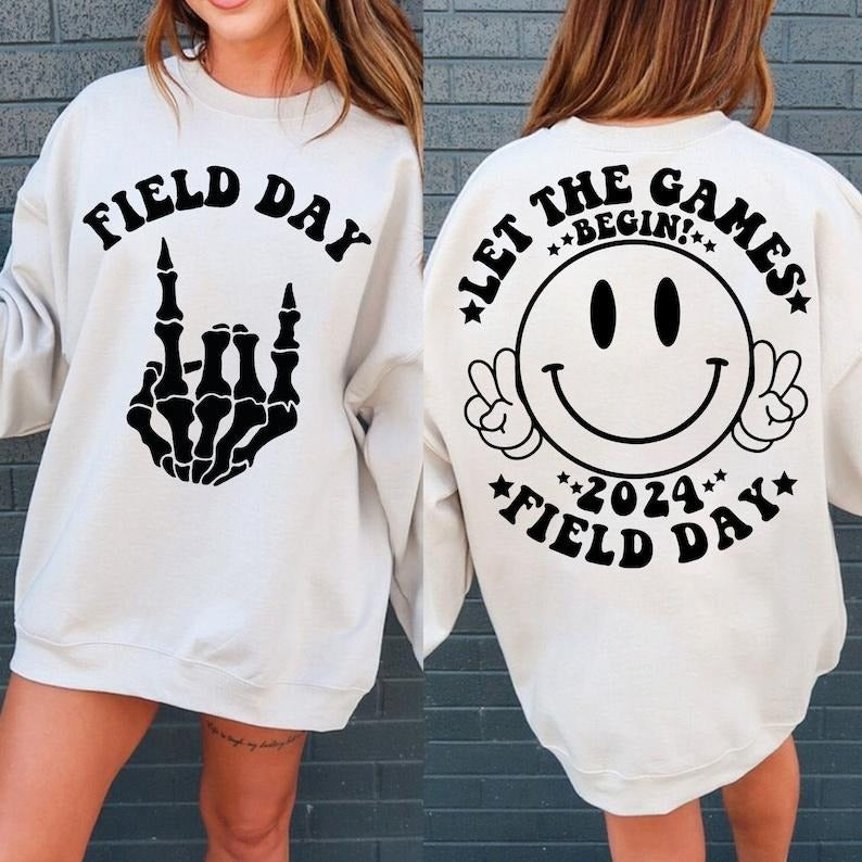 Field Day Let the games begin 2024 , School Field Day , Field Day Shirt Hoodie, Sweatshirt | DripVista.com