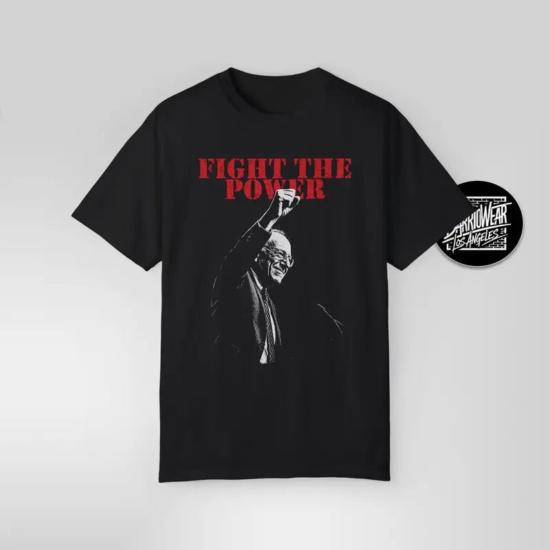 Fight The Power Resist Bernie T-shirt - Punk Rock Style Empowerment & Activism Wear Cotton Fit
