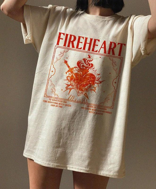 Fireheart Comfort Colors Shirt, Vintage Aelin Galathynius Shirt, To Whatever End Tshirt, Throne Of Glass Merch, Bookish Shirt, Bookish Gift